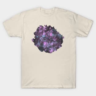 Dripping Brushstrokes Splatter cyan magenta T-Shirt